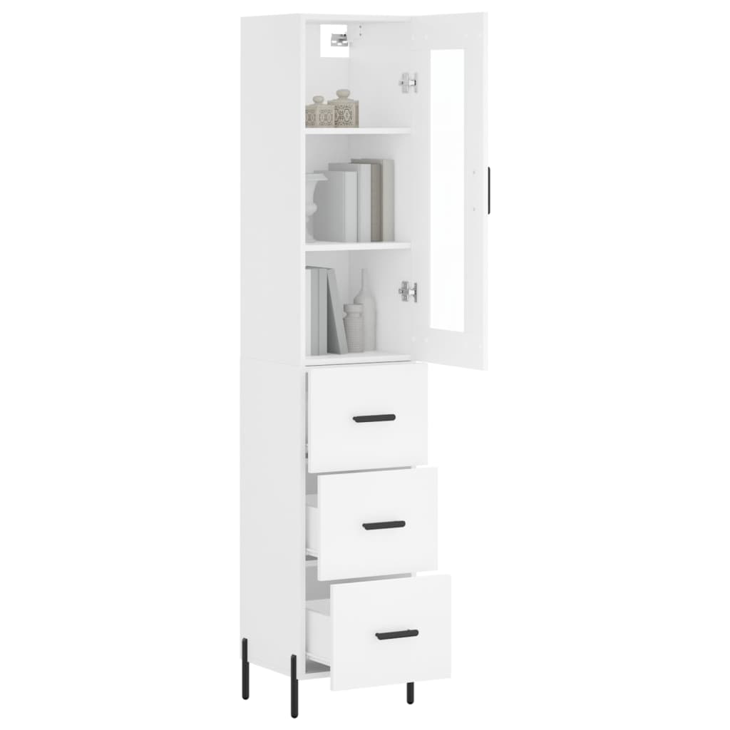 vidaXL Dulap înalt, alb, 34,5x34x180 cm, lemn prelucrat vidaXL Dulap înalt, alb, 34,5x34x180 cm, lemn prelucrat