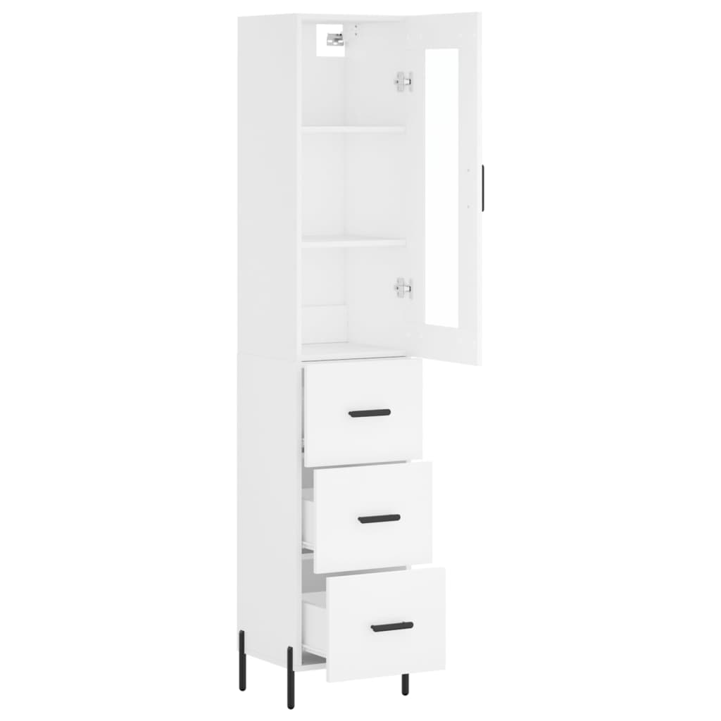 vidaXL Dulap înalt, alb, 34,5x34x180 cm, lemn prelucrat vidaXL Dulap înalt, alb, 34,5x34x180 cm, lemn prelucrat