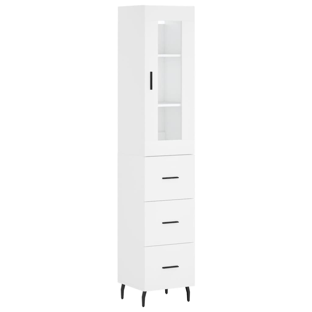 vidaXL Dulap înalt, alb, 34,5x34x180 cm, lemn prelucrat vidaXL Dulap înalt, alb, 34,5x34x180 cm, lemn prelucrat