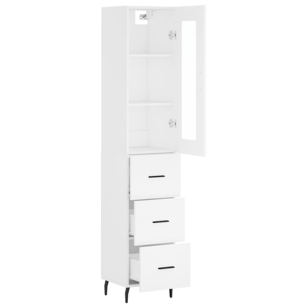 vidaXL Dulap înalt, alb, 34,5x34x180 cm, lemn prelucrat vidaXL Dulap înalt, alb, 34,5x34x180 cm, lemn prelucrat