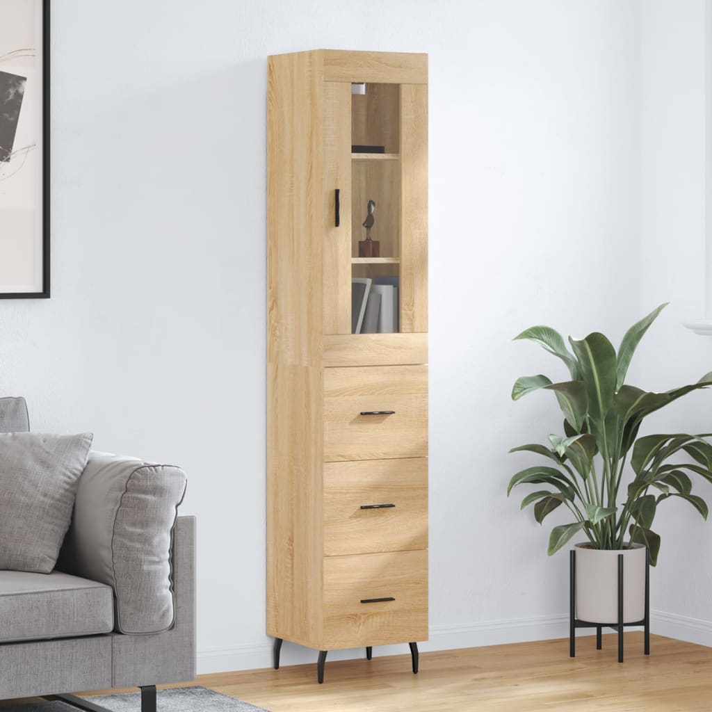 vidaXL Dulap înalt, stejar sonoma, 34,5x34x180 cm, lemn prelucrat vidaXL Dulap înalt, stejar sonoma, 34,5x34x180 cm, lemn prelucrat
