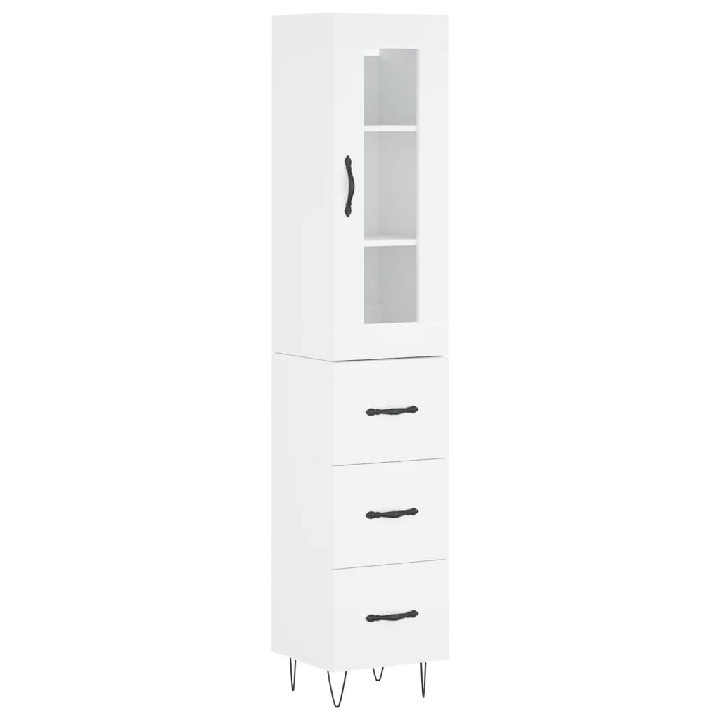 vidaXL Dulap înalt, alb, 34,5x34x180 cm, lemn prelucrat vidaXL Dulap înalt, alb, 34,5x34x180 cm, lemn prelucrat