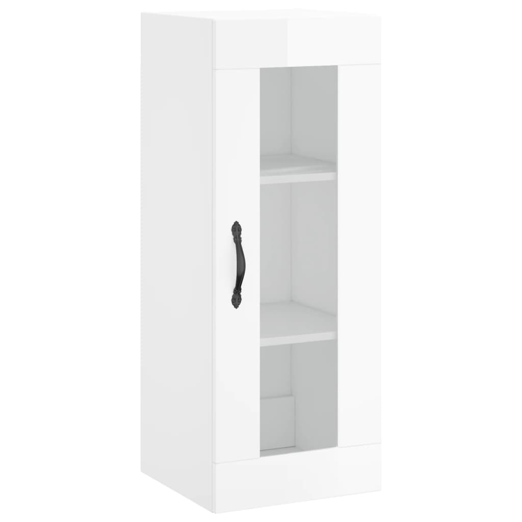 vidaXL Dulap înalt, alb extralucios, 34,5x34x180 cm, lemn prelucrat vidaXL Dulap înalt, alb extralucios, 34,5x34x180 cm, lemn prelucrat