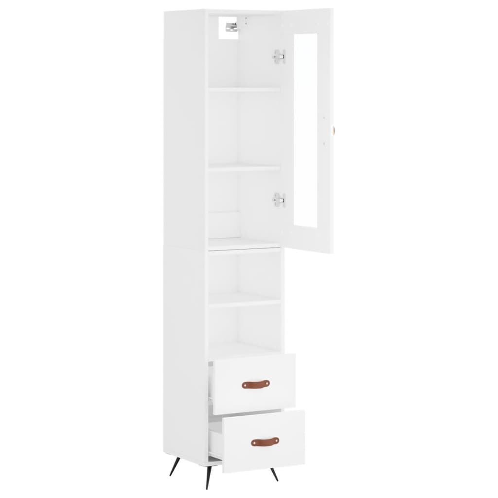 vidaXL Dulap înalt, alb, 34,5x34x180 cm, lemn prelucrat vidaXL Dulap înalt, alb, 34,5x34x180 cm, lemn prelucrat