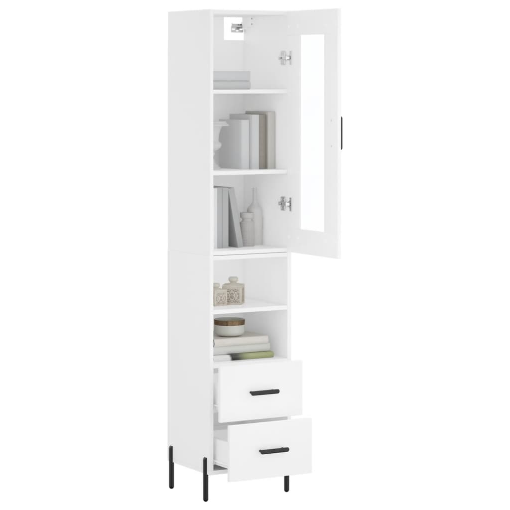 vidaXL Dulap înalt, alb, 34,5x34x180 cm, lemn prelucrat vidaXL Dulap înalt, alb, 34,5x34x180 cm, lemn prelucrat