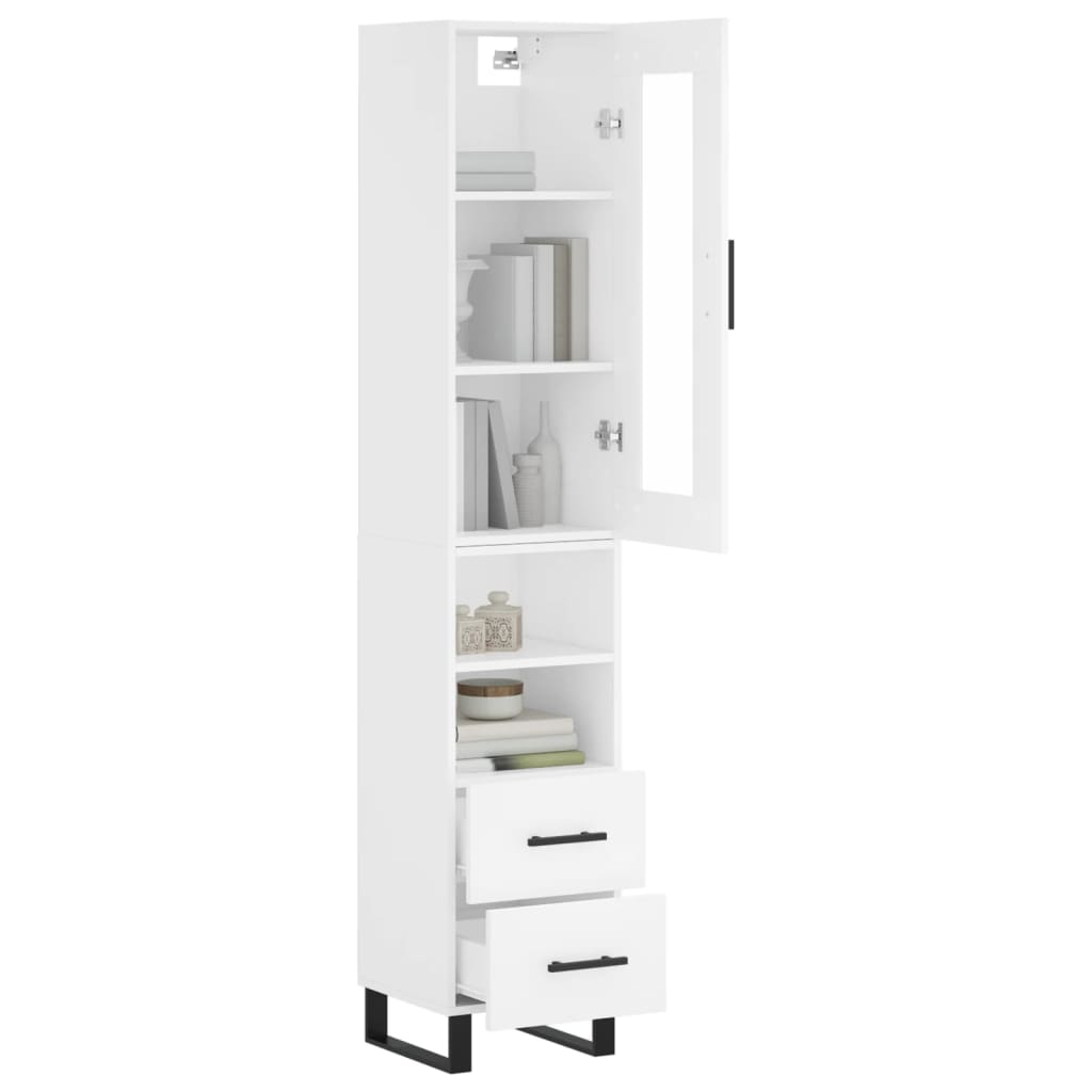 vidaXL Dulap înalt, alb, 34,5x34x180 cm, lemn prelucrat vidaXL Dulap înalt, alb, 34,5x34x180 cm, lemn prelucrat