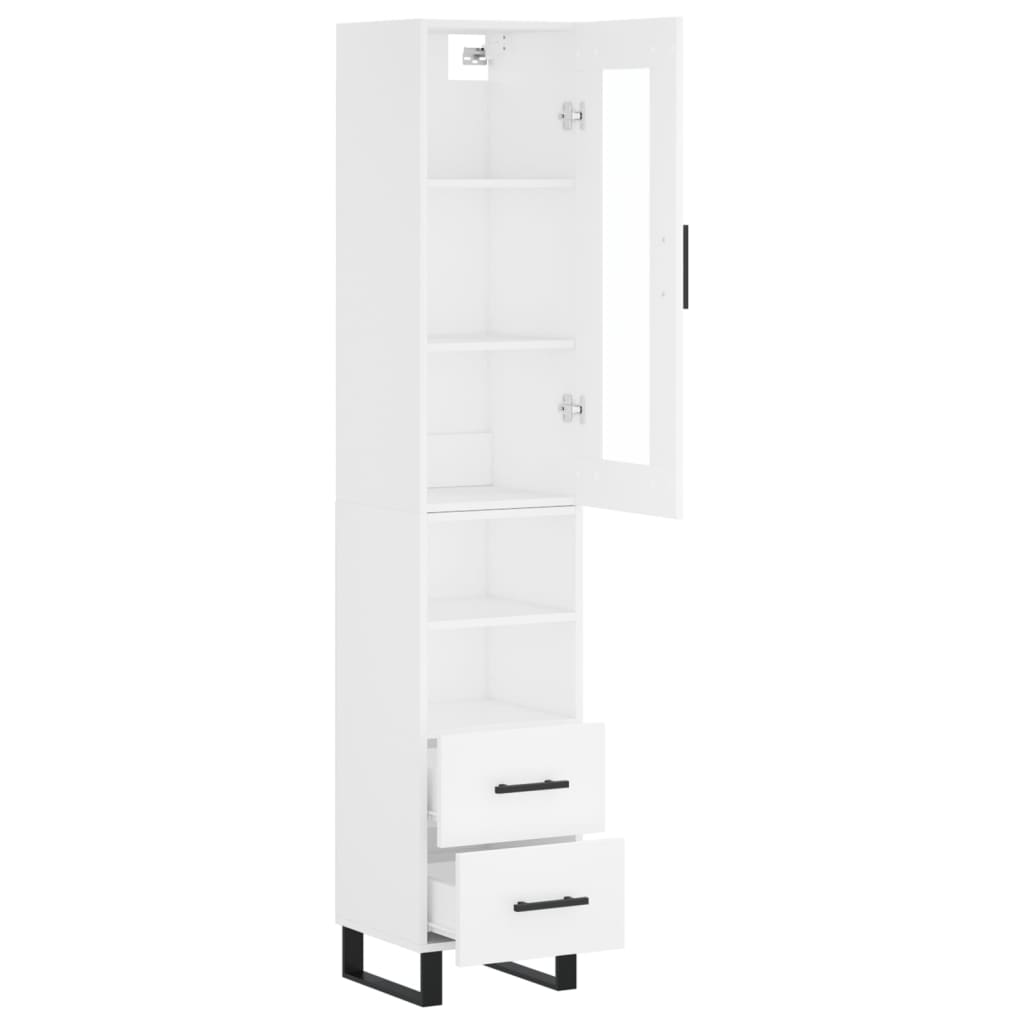 vidaXL Dulap înalt, alb, 34,5x34x180 cm, lemn prelucrat vidaXL Dulap înalt, alb, 34,5x34x180 cm, lemn prelucrat