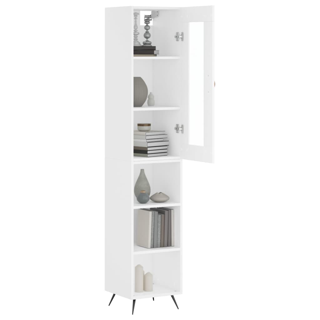 vidaXL Dulap înalt, alb, 34,5x34x180 cm, lemn prelucrat vidaXL Dulap înalt, alb, 34,5x34x180 cm, lemn prelucrat