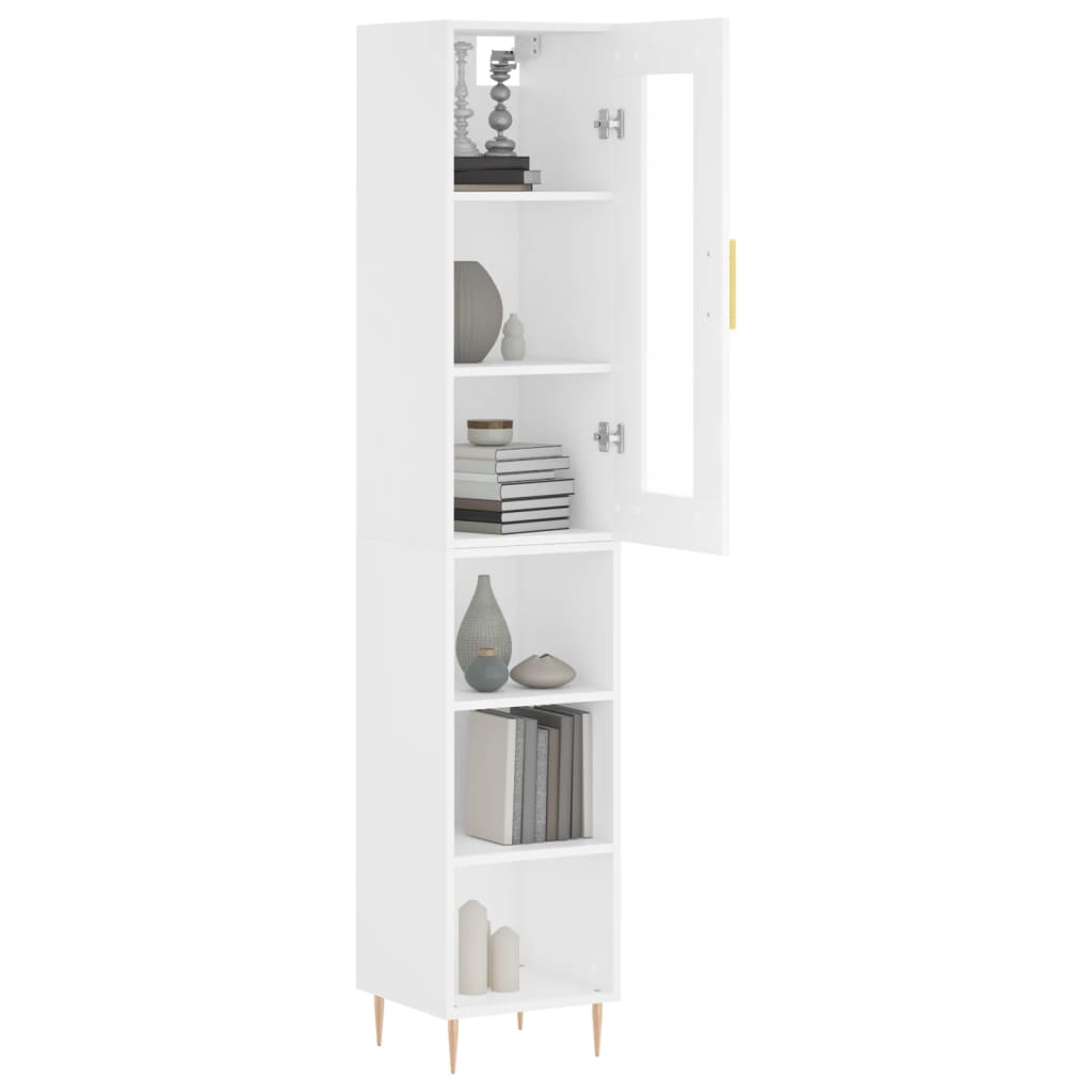 vidaXL Dulap înalt, alb, 34,5x34x180 cm, lemn prelucrat vidaXL Dulap înalt, alb, 34,5x34x180 cm, lemn prelucrat