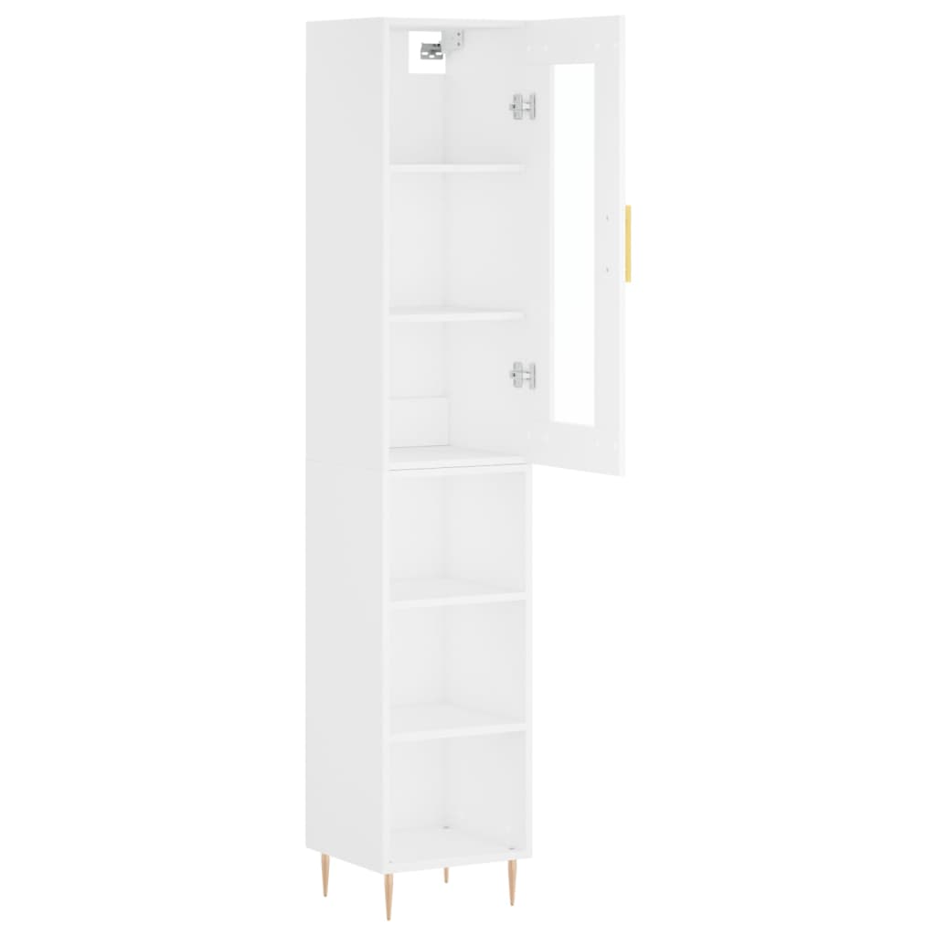 vidaXL Dulap înalt, alb, 34,5x34x180 cm, lemn prelucrat vidaXL Dulap înalt, alb, 34,5x34x180 cm, lemn prelucrat