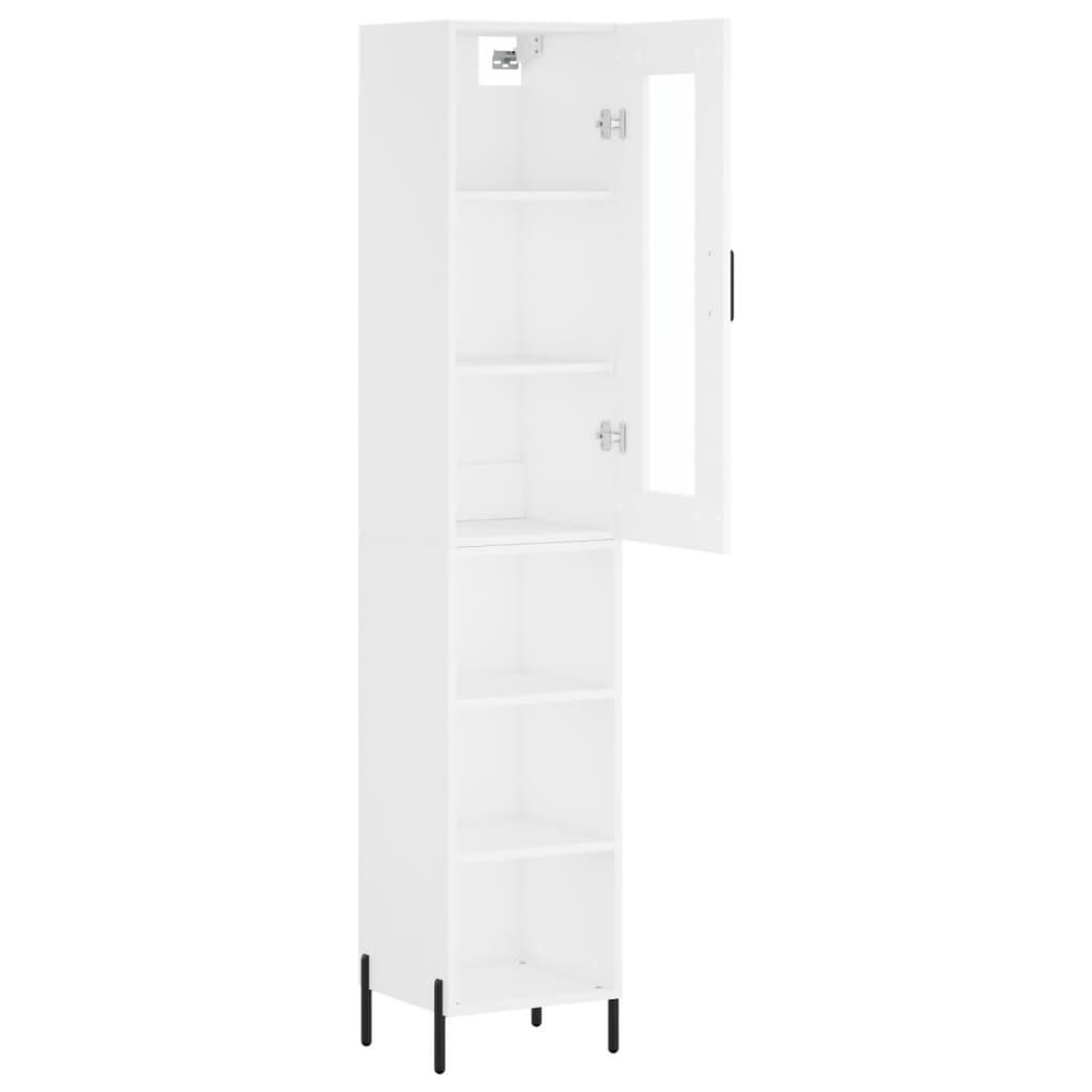 vidaXL Dulap înalt, alb, 34,5x34x180 cm, lemn prelucrat vidaXL Dulap înalt, alb, 34,5x34x180 cm, lemn prelucrat