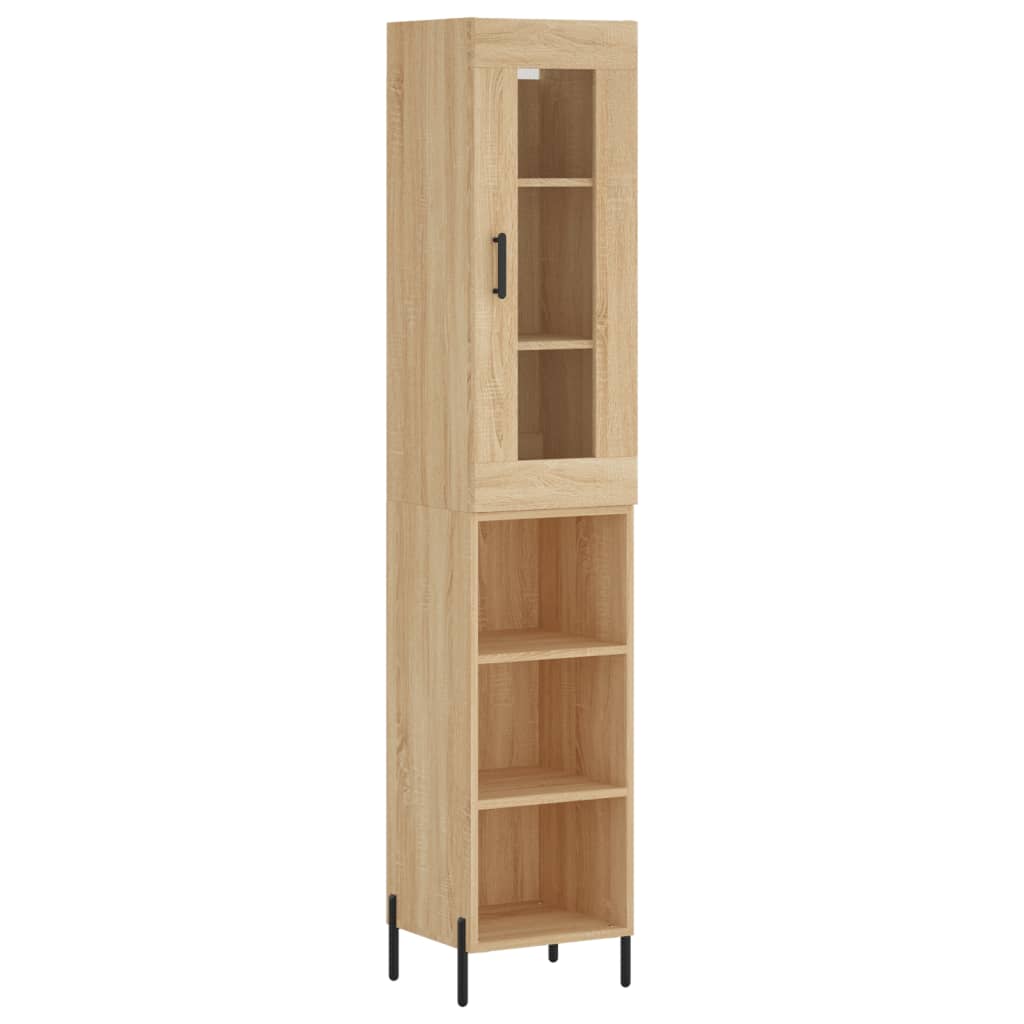 vidaXL Dulap înalt, stejar sonoma, 34,5x34x180 cm, lemn prelucrat