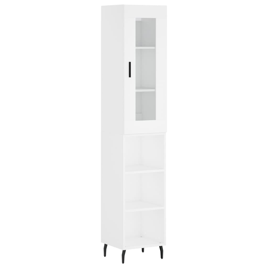 vidaXL Dulap înalt, alb, 34,5x34x180 cm, lemn prelucrat vidaXL Dulap înalt, alb, 34,5x34x180 cm, lemn prelucrat