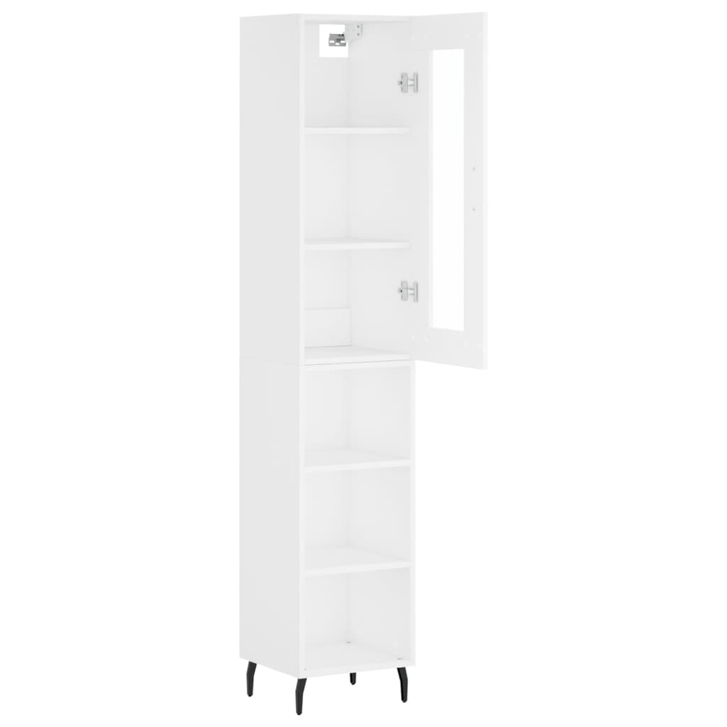 vidaXL Dulap înalt, alb, 34,5x34x180 cm, lemn prelucrat vidaXL Dulap înalt, alb, 34,5x34x180 cm, lemn prelucrat