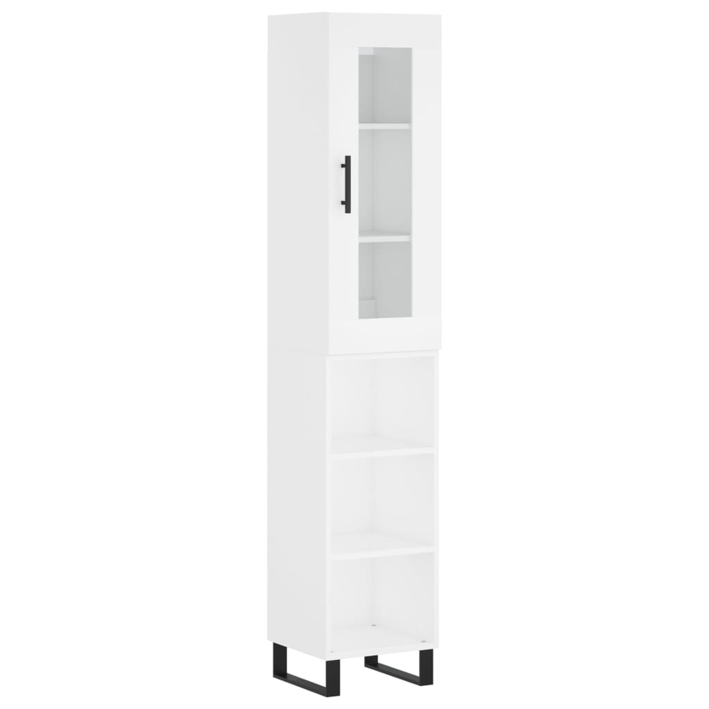 vidaXL Dulap înalt, alb, 34,5x34x180 cm, lemn prelucrat vidaXL Dulap înalt, alb, 34,5x34x180 cm, lemn prelucrat