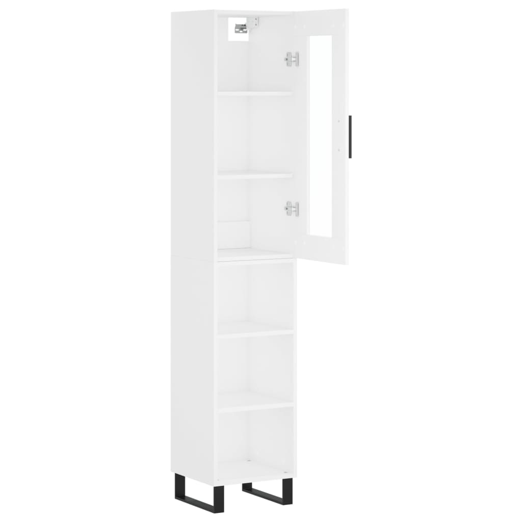 vidaXL Dulap înalt, alb, 34,5x34x180 cm, lemn prelucrat vidaXL Dulap înalt, alb, 34,5x34x180 cm, lemn prelucrat
