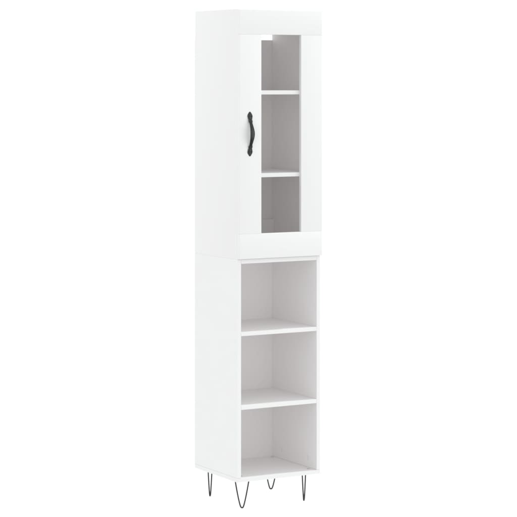 vidaXL Dulap înalt, alb, 34,5x34x180 cm, lemn prelucrat vidaXL Dulap înalt, alb, 34,5x34x180 cm, lemn prelucrat