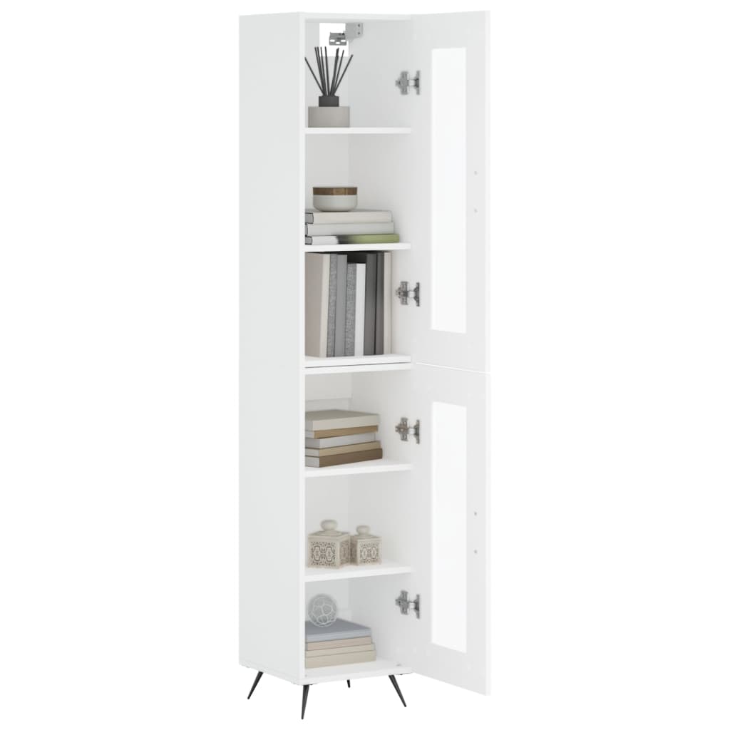 vidaXL Dulap înalt, alb, 34,5x34x180 cm, lemn prelucrat vidaXL Dulap înalt, alb, 34,5x34x180 cm, lemn prelucrat