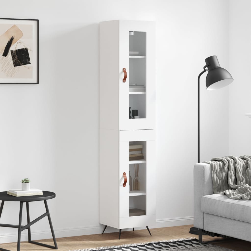 vidaXL Dulap înalt, alb, 34,5x34x180 cm, lemn prelucrat vidaXL Dulap înalt, alb, 34,5x34x180 cm, lemn prelucrat
