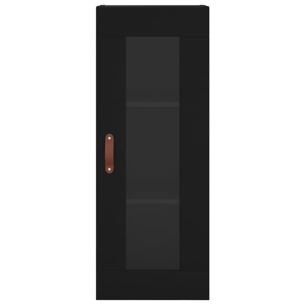 vidaXL Dulap înalt, negru, 34,5x34x180 cm, lemn prelucrat