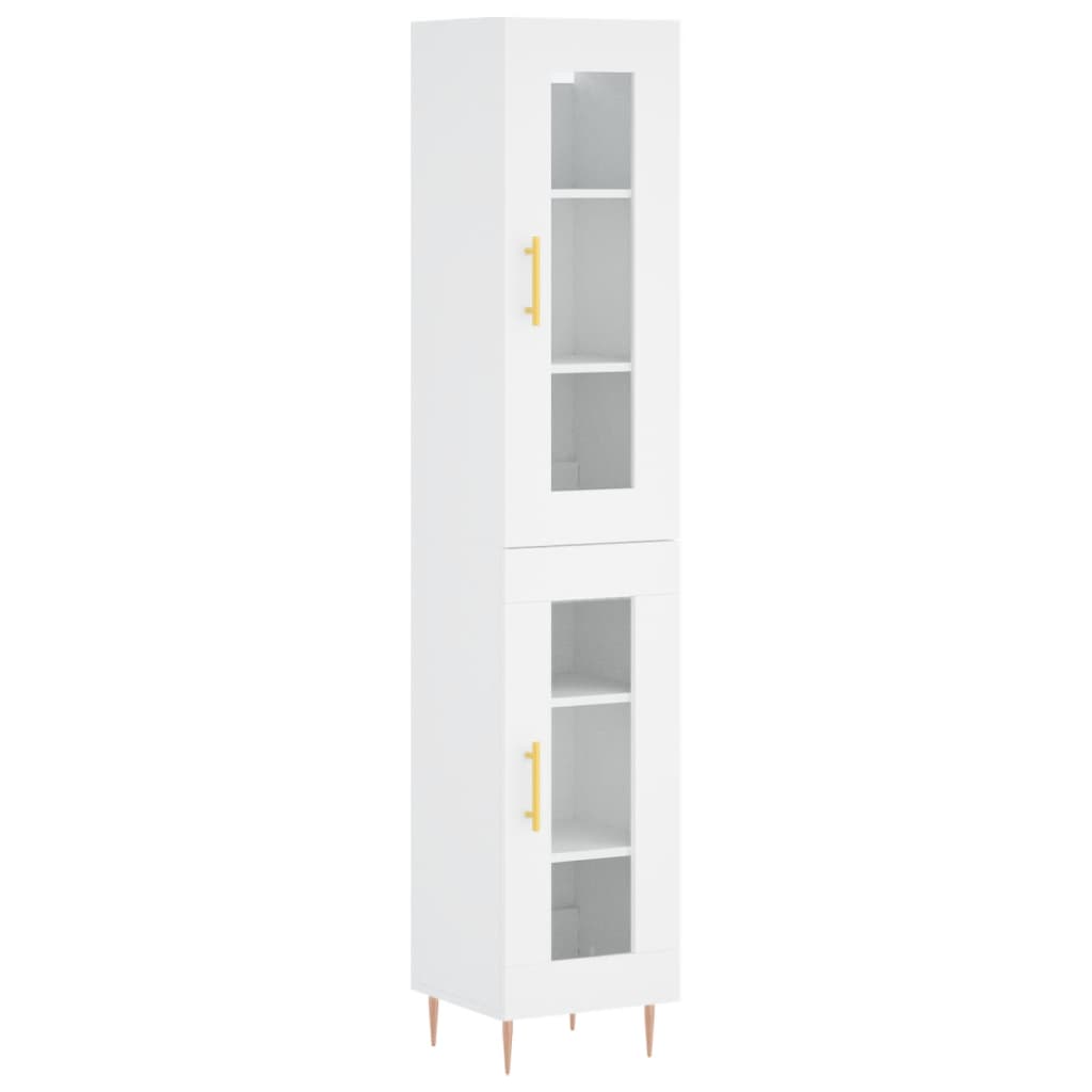 vidaXL Dulap înalt, alb, 34,5x34x180 cm, lemn prelucrat vidaXL Dulap înalt, alb, 34,5x34x180 cm, lemn prelucrat