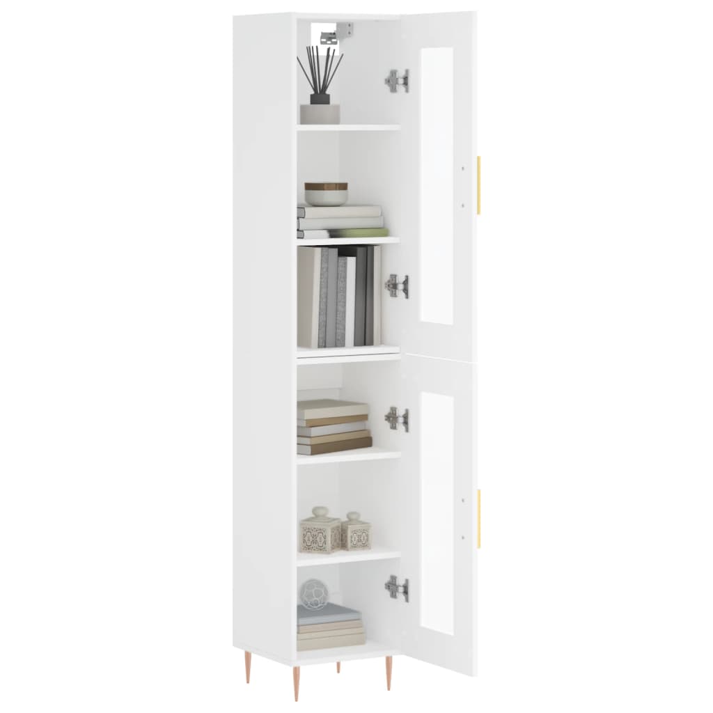 vidaXL Dulap înalt, alb, 34,5x34x180 cm, lemn prelucrat vidaXL Dulap înalt, alb, 34,5x34x180 cm, lemn prelucrat