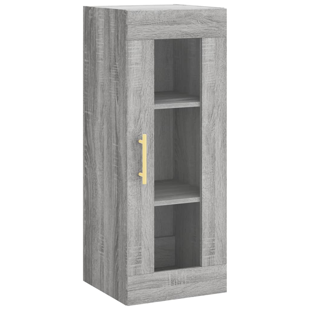 vidaXL Dulap înalt, gri sonoma, 34,5x34x180 cm, lemn prelucrat
