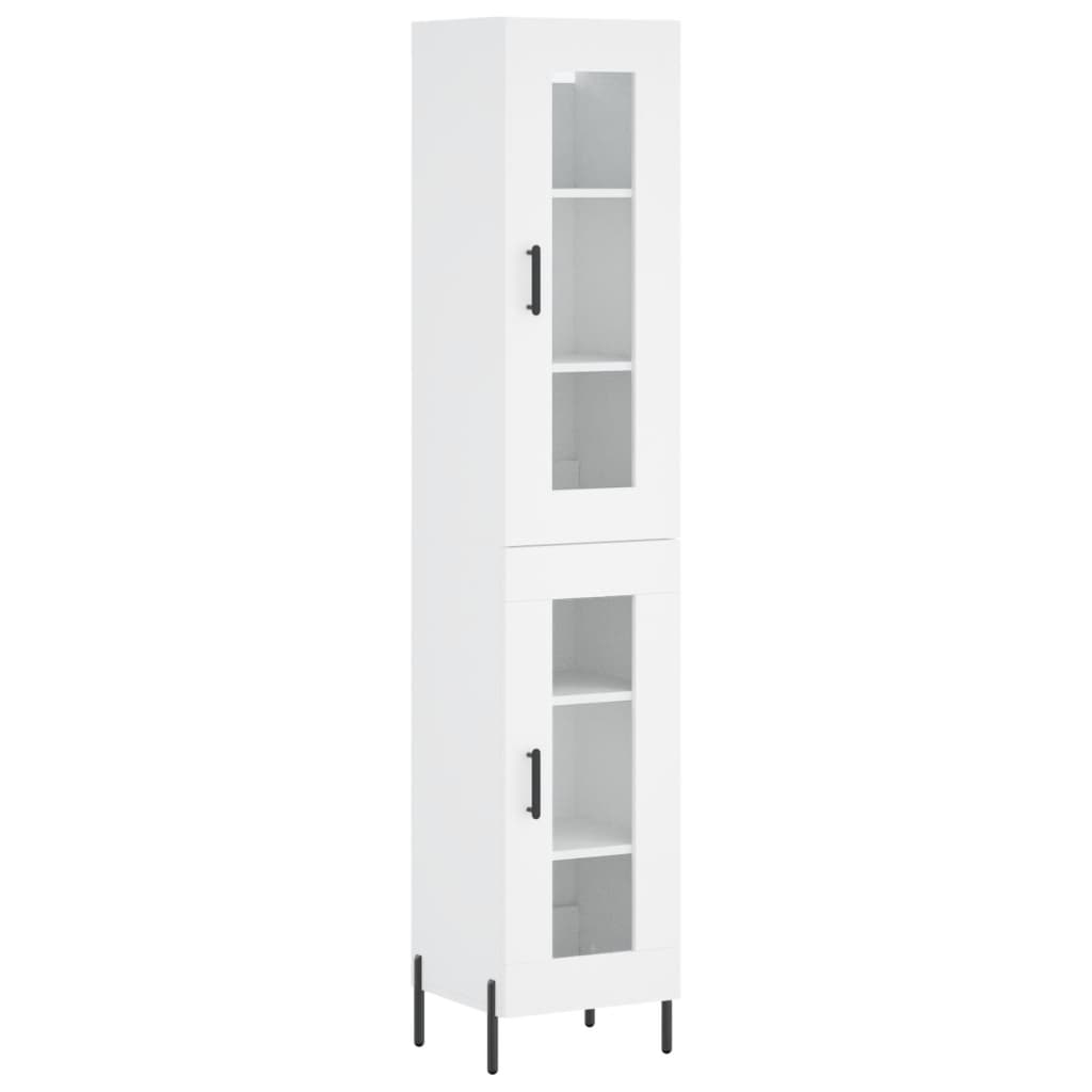 vidaXL Dulap înalt, alb, 34,5x34x180 cm, lemn prelucrat vidaXL Dulap înalt, alb, 34,5x34x180 cm, lemn prelucrat