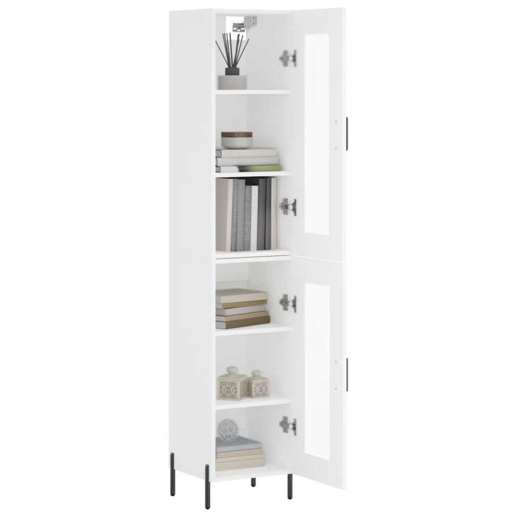 vidaXL Dulap înalt, alb, 34,5x34x180 cm, lemn prelucrat vidaXL Dulap înalt, alb, 34,5x34x180 cm, lemn prelucrat