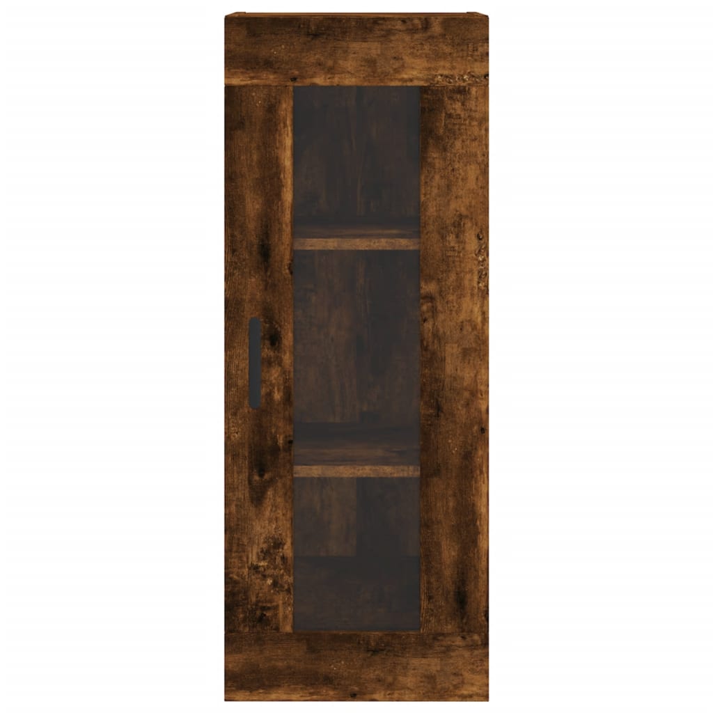 vidaXL Dulap înalt, stejar fumuriu, 34,5x34x180 cm, lemn prelucrat