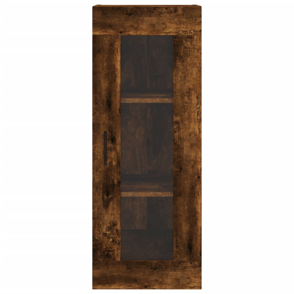vidaXL Dulap înalt, stejar fumuriu, 34,5x34x180 cm, lemn prelucrat