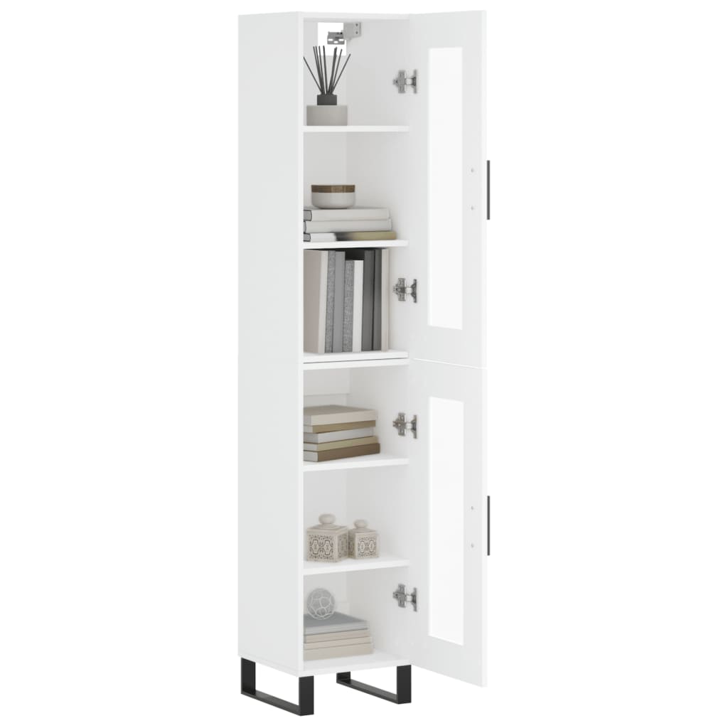 vidaXL Dulap înalt, alb, 34,5x34x180 cm, lemn prelucrat vidaXL Dulap înalt, alb, 34,5x34x180 cm, lemn prelucrat