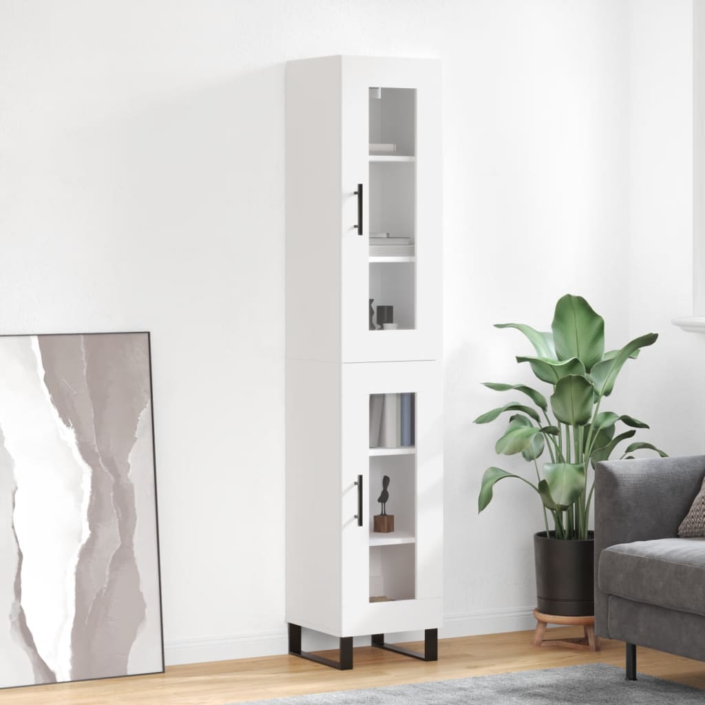 vidaXL Dulap înalt, alb, 34,5x34x180 cm, lemn prelucrat vidaXL Dulap înalt, alb, 34,5x34x180 cm, lemn prelucrat