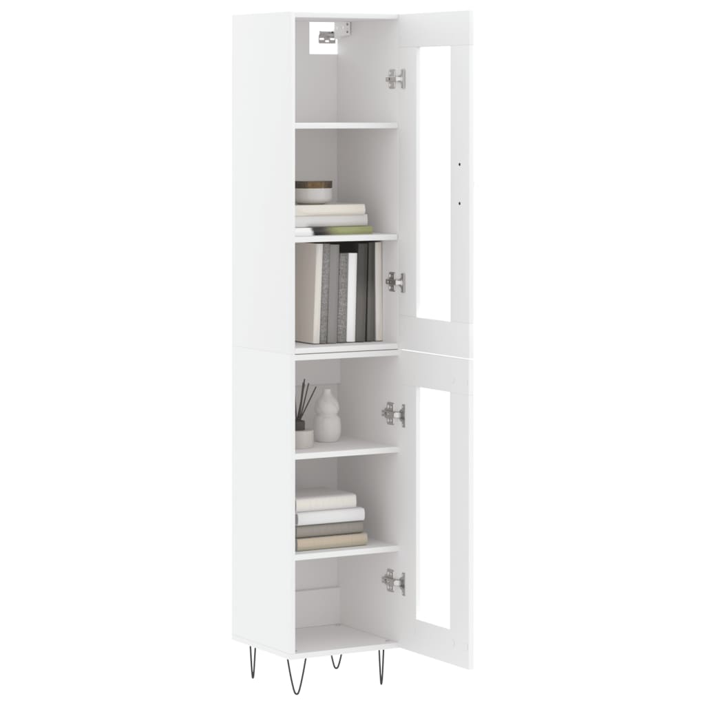 vidaXL Dulap înalt, alb, 34,5x34x180 cm, lemn prelucrat