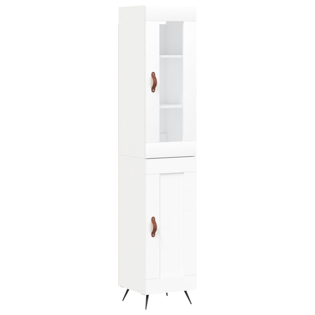 vidaXL Dulap înalt, alb, 34,5x34x180 cm, lemn prelucrat