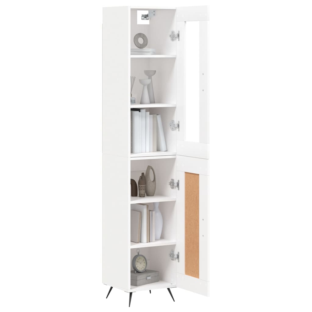 vidaXL Dulap înalt, alb, 34,5x34x180 cm, lemn prelucrat
