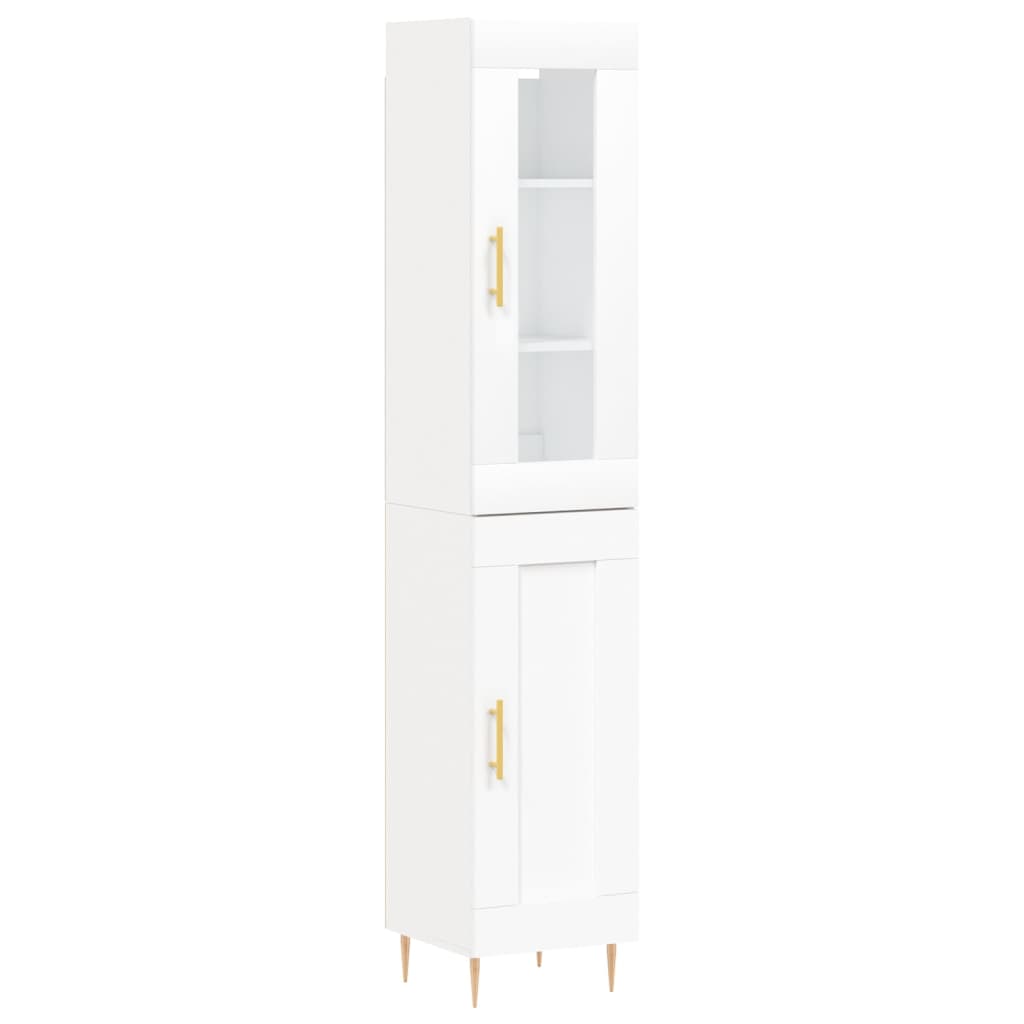 vidaXL Dulap înalt, alb, 34,5x34x180 cm, lemn prelucrat vidaXL Dulap înalt, alb, 34,5x34x180 cm, lemn prelucrat
