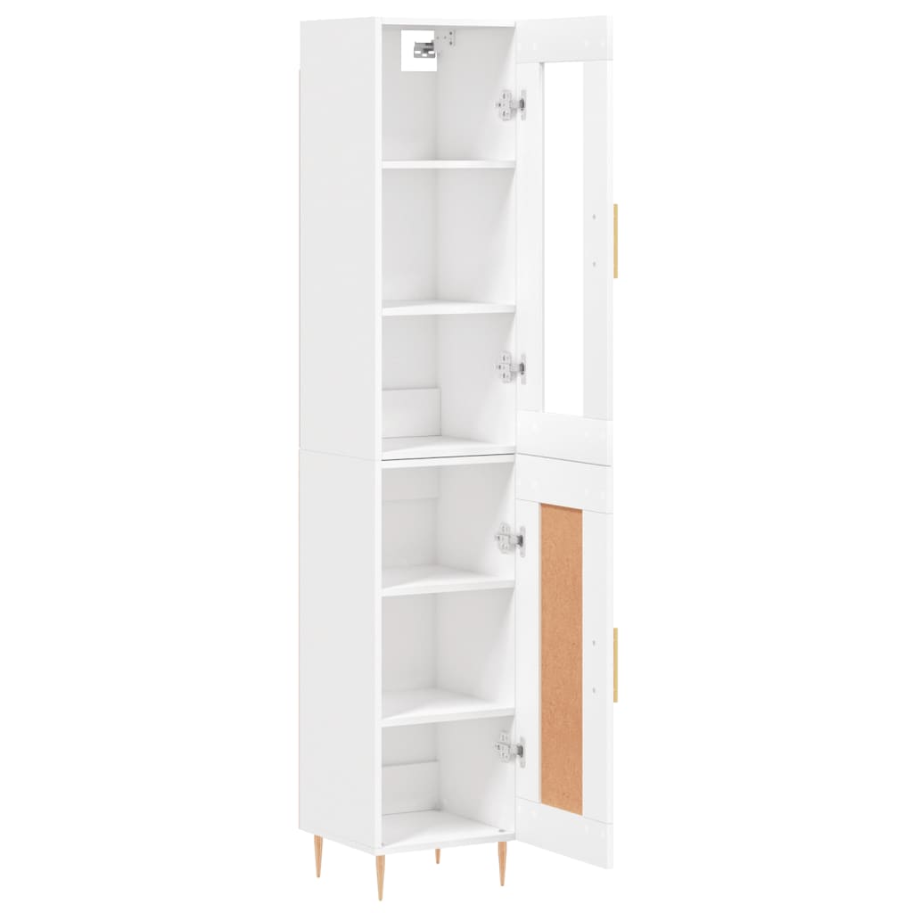 vidaXL Dulap înalt, alb, 34,5x34x180 cm, lemn prelucrat vidaXL Dulap înalt, alb, 34,5x34x180 cm, lemn prelucrat