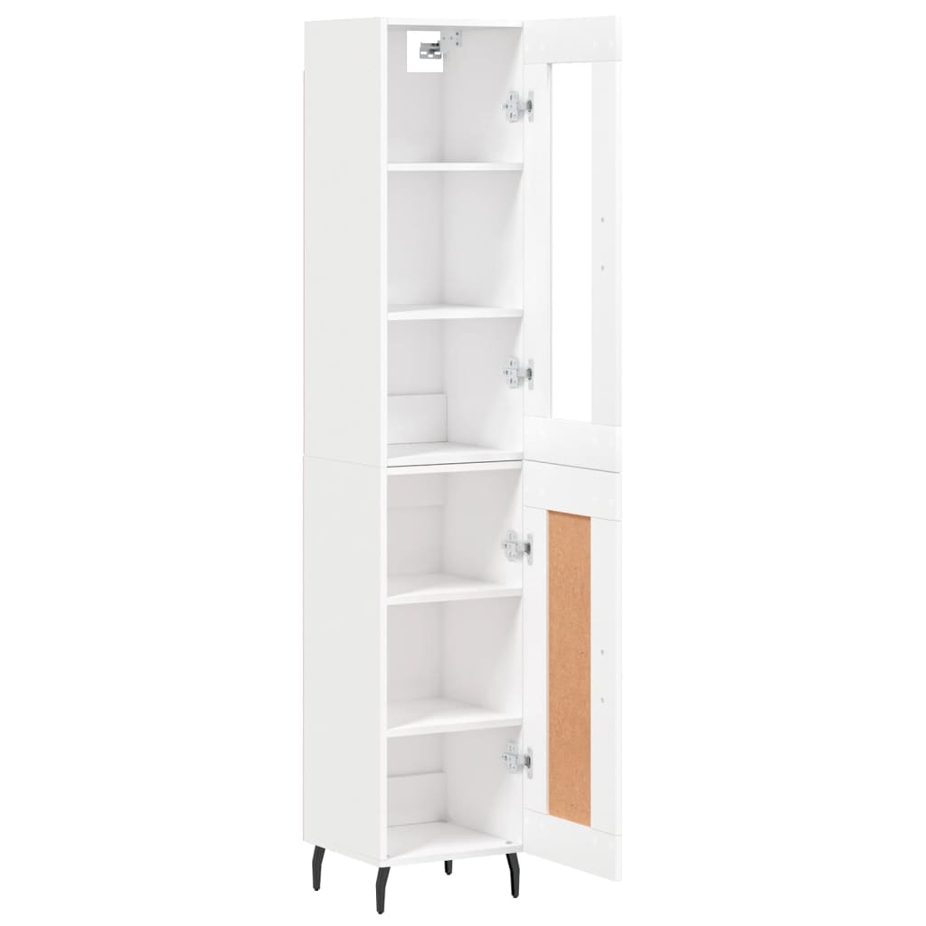 vidaXL Dulap înalt, alb, 34,5x34x180 cm, lemn prelucrat vidaXL Dulap înalt, alb, 34,5x34x180 cm, lemn prelucrat