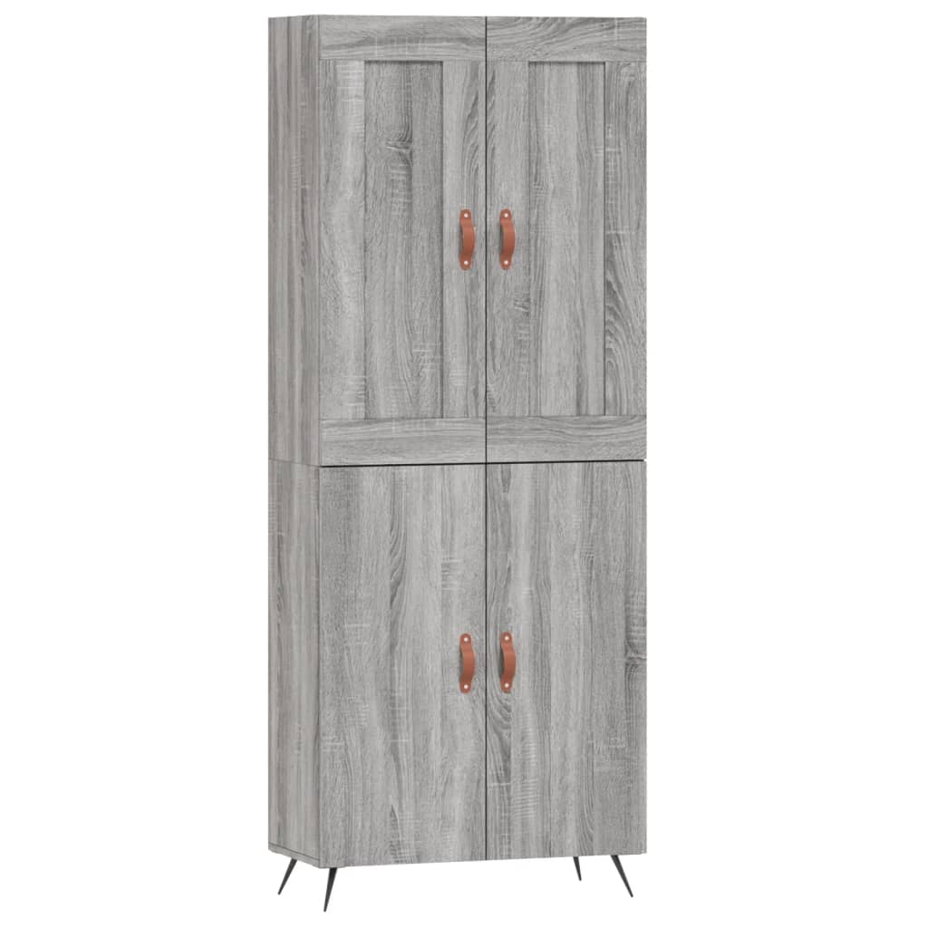 vidaXL Dulap înalt, gri sonoma, 69,5x34x180 cm, lemn compozit
