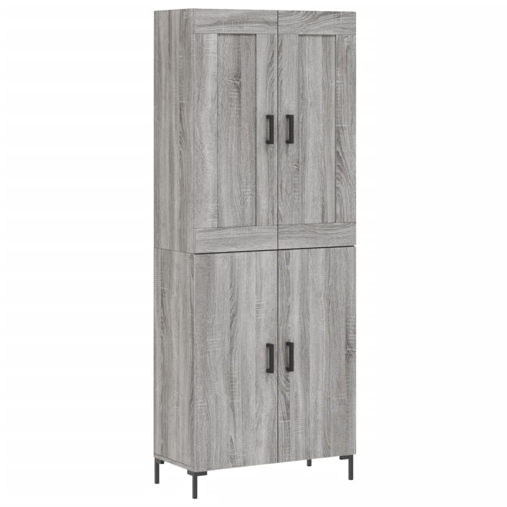 vidaXL Dulap înalt, gri sonoma, 69,5x34x180 cm, lemn compozit