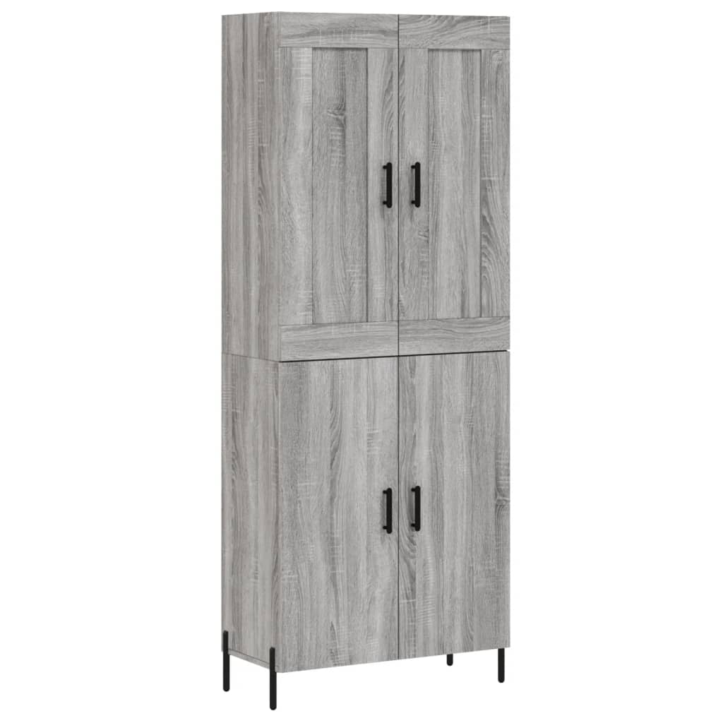 vidaXL Dulap înalt, gri sonoma, 69,5x34x180 cm, lemn compozit