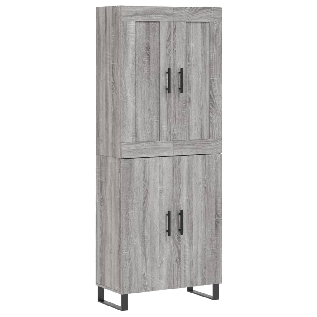 vidaXL Dulap înalt, gri sonoma, 69,5x34x180 cm, lemn compozit