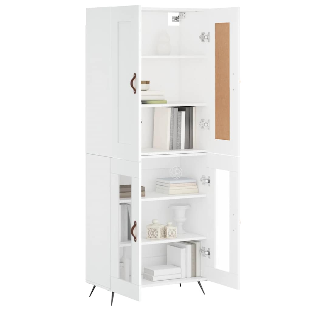 vidaXL Dulap înalt, alb, 69,5x34x180 cm, lemn compozit
