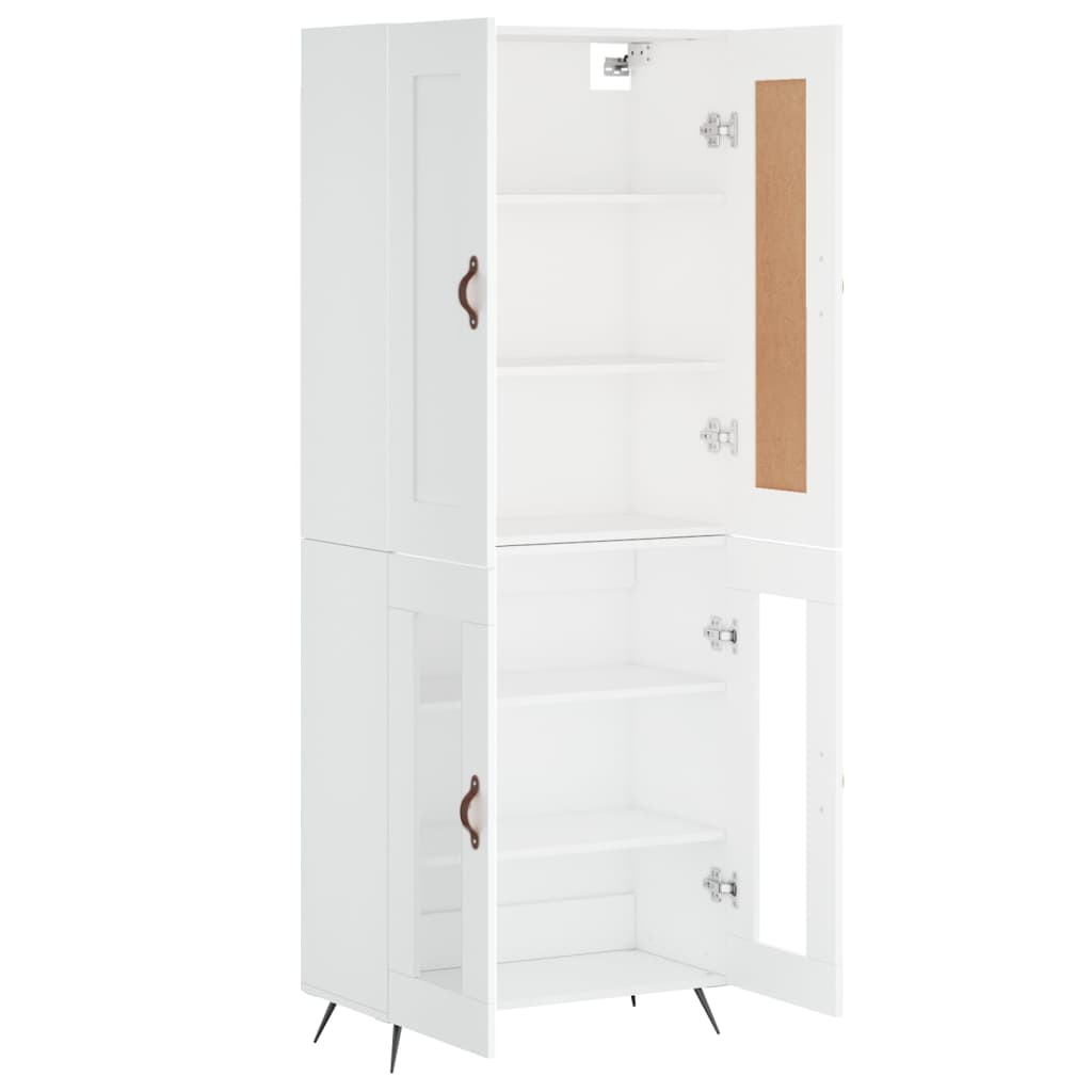 vidaXL Dulap înalt, alb, 69,5x34x180 cm, lemn compozit
