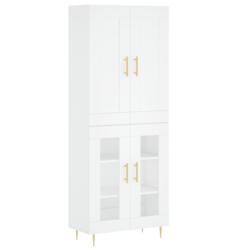 vidaXL Dulap înalt, alb, 69,5x34x180 cm, lemn compozit vidaXL Dulap înalt, alb, 69,5x34x180 cm, lemn compozit