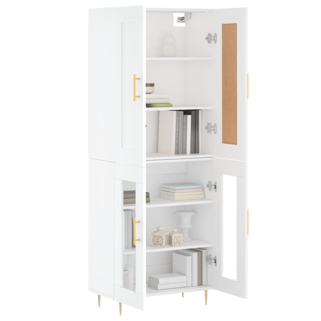 vidaXL Dulap înalt, alb, 69,5x34x180 cm, lemn compozit vidaXL Dulap înalt, alb, 69,5x34x180 cm, lemn compozit