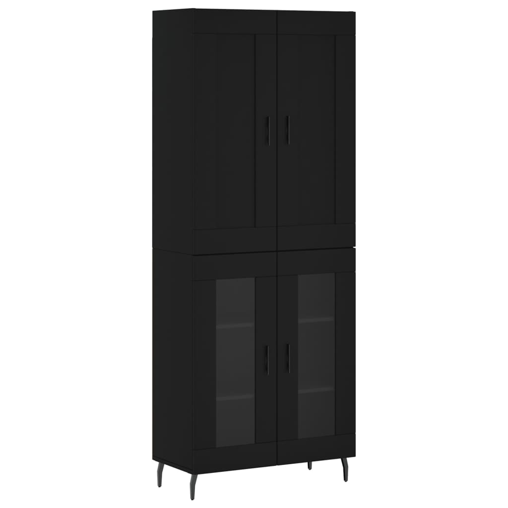 vidaXL Dulap înalt, negru, 69,5x34x180 cm, lemn compozit vidaXL Dulap înalt, negru, 69,5x34x180 cm, lemn compozit
