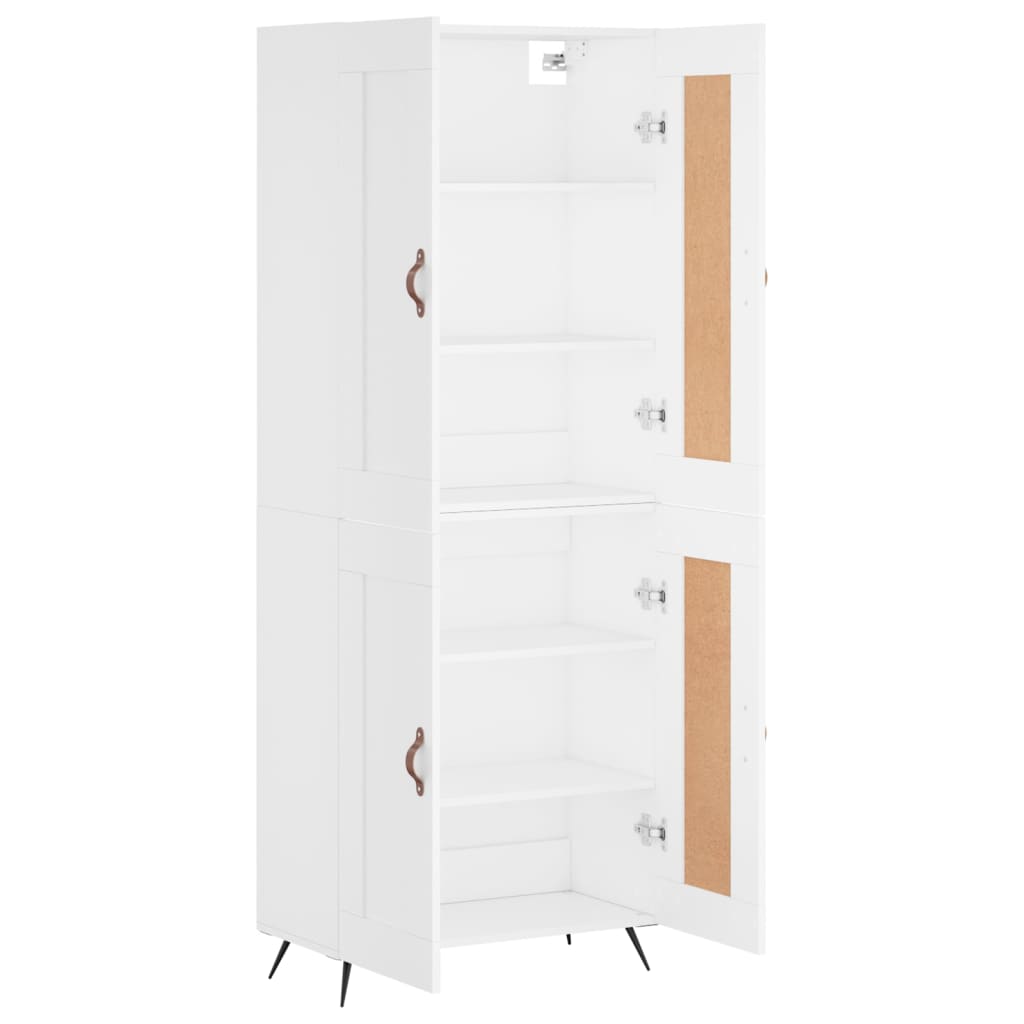 vidaXL Dulap înalt, alb, 69,5x34x180 cm, lemn compozit vidaXL Dulap înalt, alb, 69,5x34x180 cm, lemn compozit