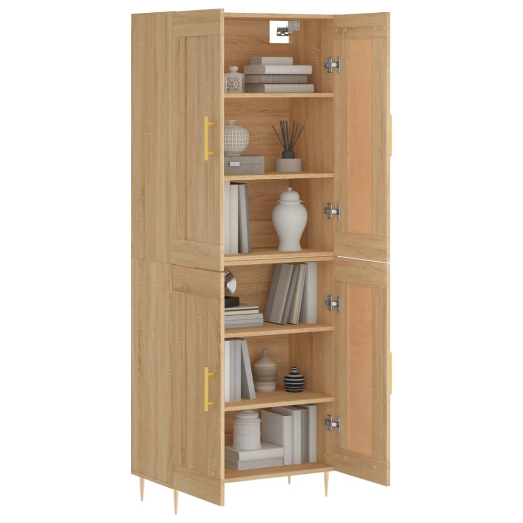 vidaXL Dulap înalt, stejar sonoma, 69,5x34x180 cm, lemn compozit
